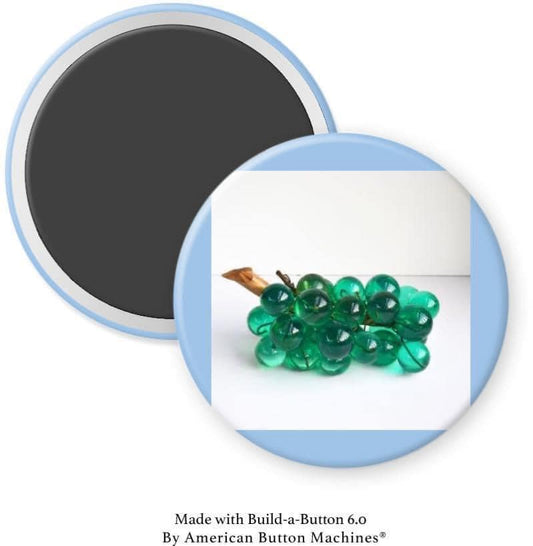 Glass Grapes Centerpiece Magnet - Magnets and Memories