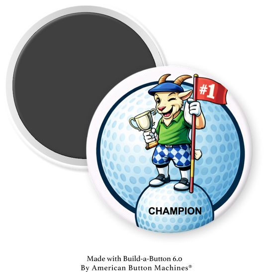 GOAT Golf - Champion with Trophy - Magnets and Memories 