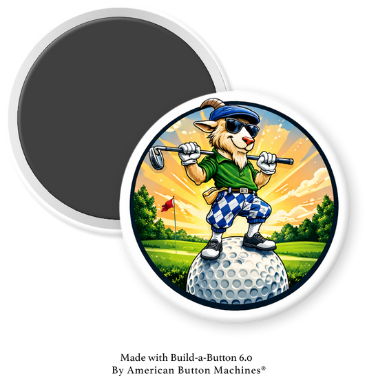 Golf Goat - Proud GOAT on Top of the World - Magnets and Memories 