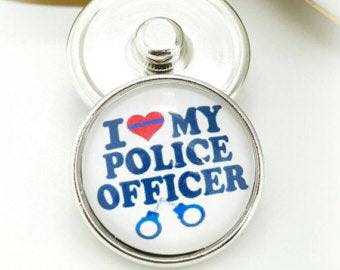 I Love My Police Officer Magnet - Magnets and Memories