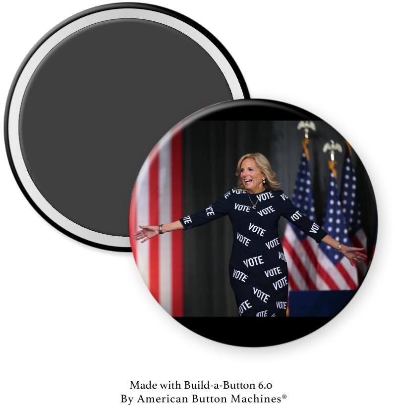 Jill Biden Vote Vote Vote Dress Magnet - Magnets and Memories