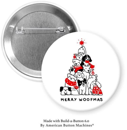 Merry Woofmas Tree With Dogs Magnet - Magnets and Memories