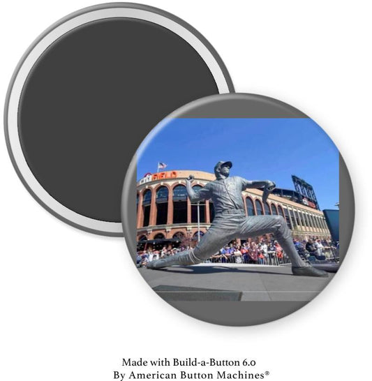 Mets Pitcher Tom Seaver Baseball Statue at Citifield Magnet - Magnets and Memories