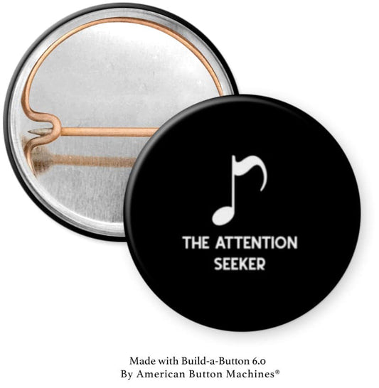 Music Note The Attention Seeker Pinback - Magnets and Memories