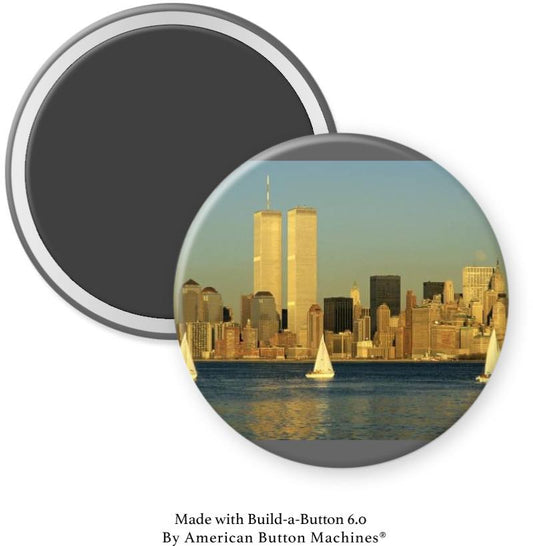 New York Twin Towers World Trade Center 1970s Magnet - Magnets and Memories