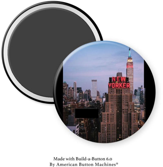 New Yorker Magazine Sign on Building Magnet - Magnets and Memories