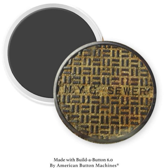 NYC Sewer Manhole Cover Magnet - Magnets and Memories