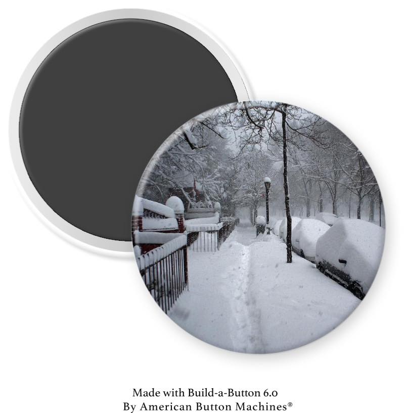 NYC Winter Snowy Streets Magnet - Magnets and Memories