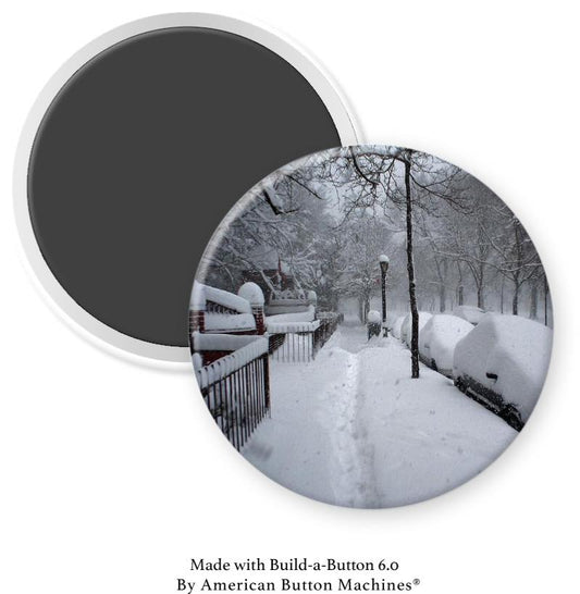NYC Winter Snowy Streets Magnet - Magnets and Memories