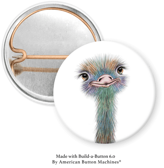 Ostrich Pinback - Magnets and Memories