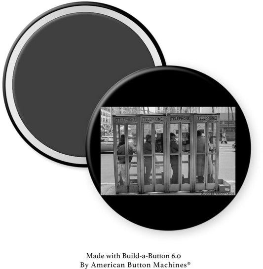 Pay Phone Booths 1960s Magnet - Magnets and Memories