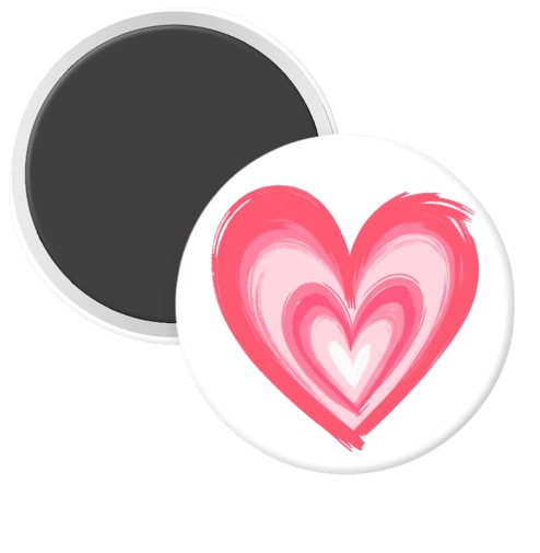 Pink and Red Heart - Magnets and Memories