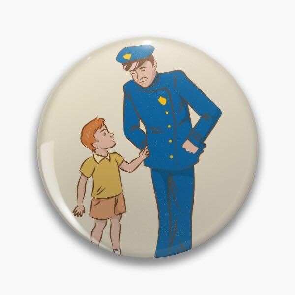 Policeman and Child 1950s Magnet - Magnets and Memories