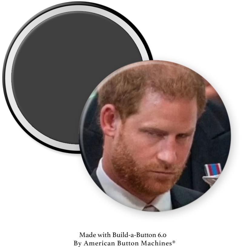 Prince Harry With Squinty Eyes Magnet - Magnets and Memories