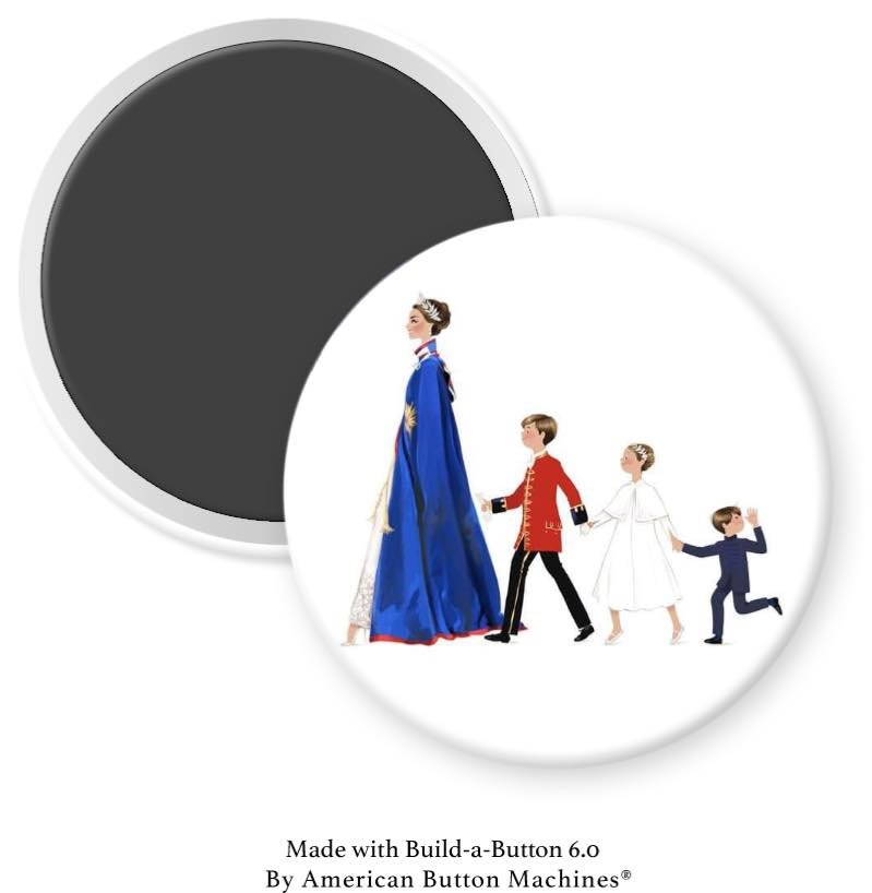 Princess Catherine with Children Magnet - Magnets and Memories