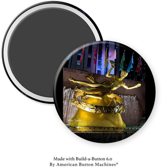 Prometheus Sculpture at Rockefeller Center Magnet - Magnets and Memories