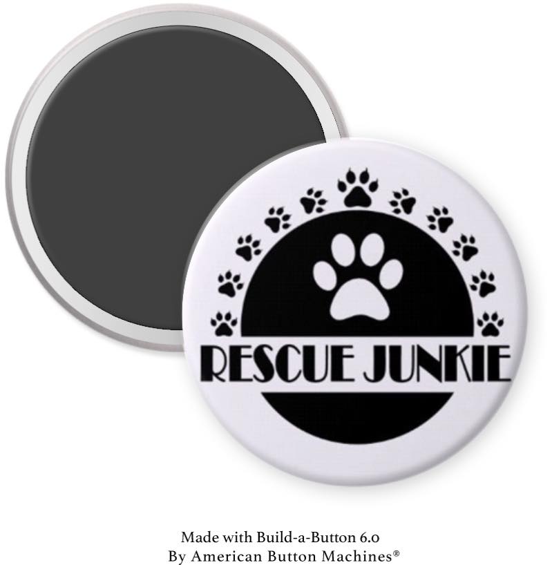 Rescue Dog Junkie Magnet - Magnets and Memories