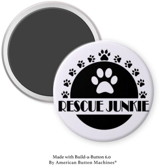 Rescue Dog Junkie Magnet - Magnets and Memories