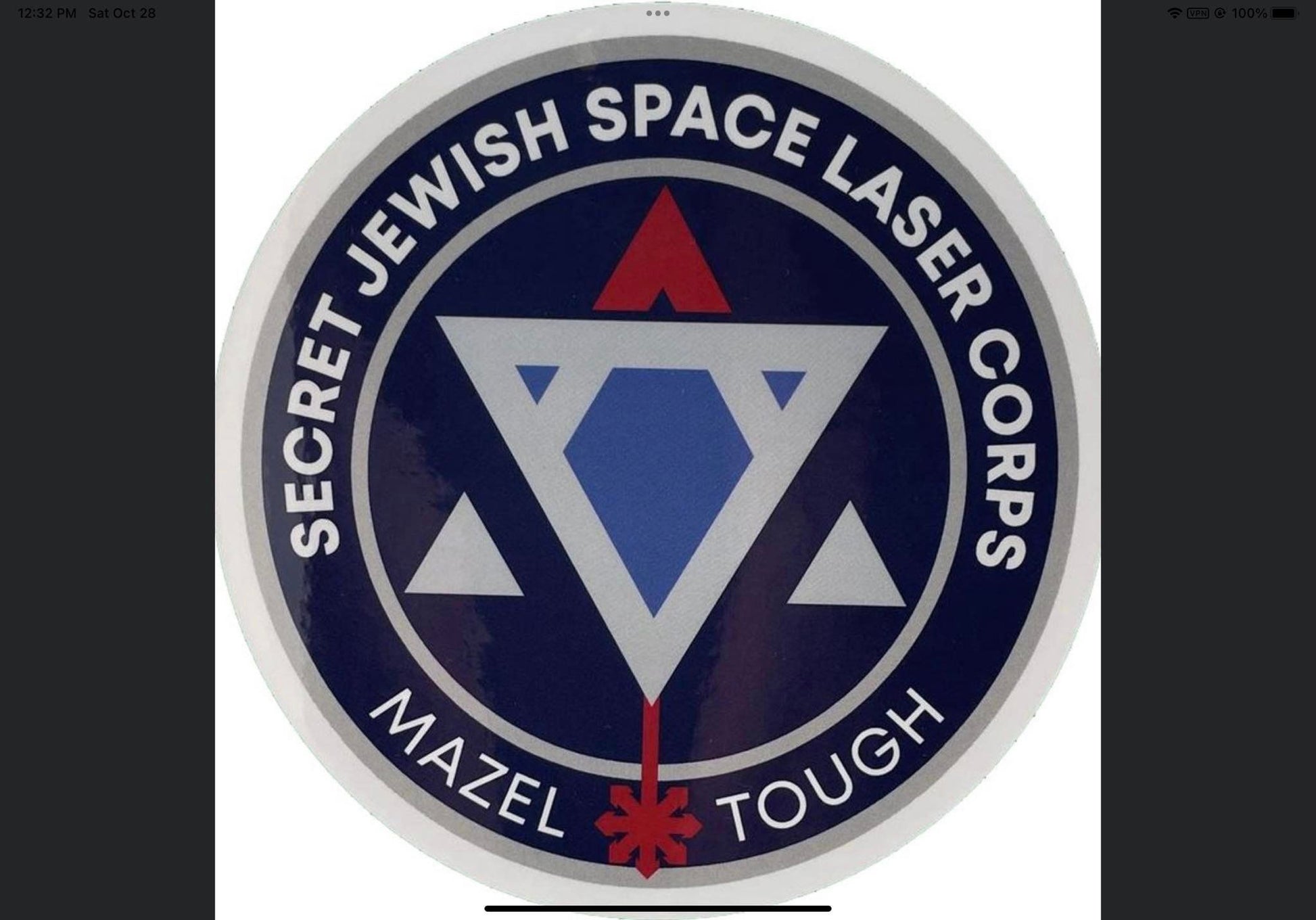 Secret Jewish Space Laser Corps Magnet - Magnets and Memories