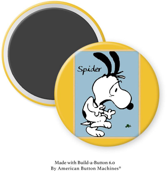 Snoopy Afraid of Spider Magnet - Magnets and Memories