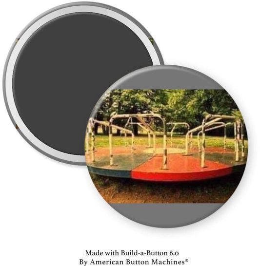 Spinning Kids Ride at Playground Magnet - Magnets and Memories
