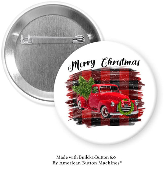 Truck Hauling Christmas Tree - Magnets and Memories