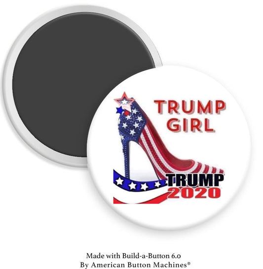 Trump Girl 2020 Flag Shoe Magnet - Magnets and Memories