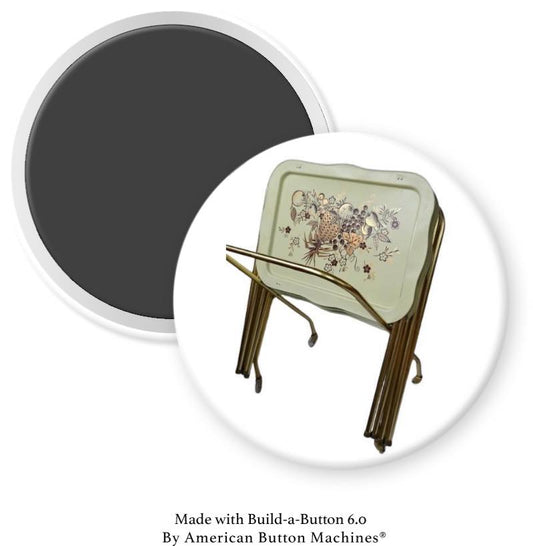 TV Tray Tables 1960s Magnet - Magnets and Memories