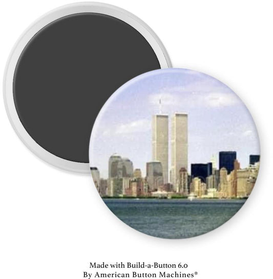 Twin Towers World Trade Center 1980s Magnet - Magnets and Memories