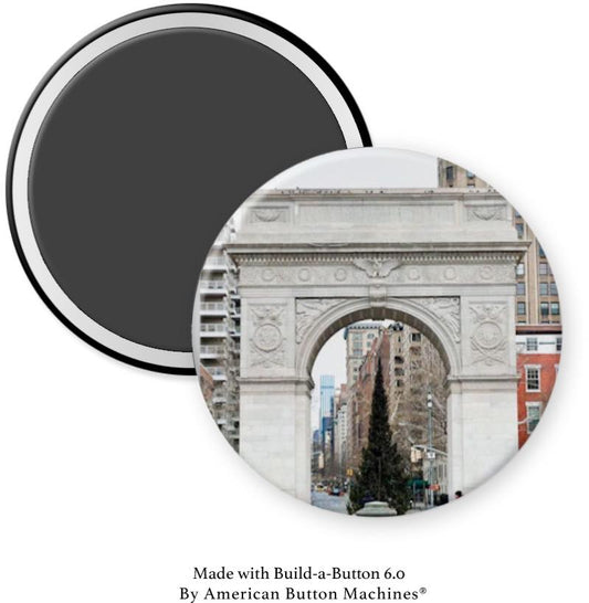 Washington Square Arch With View Magnet - Magnets and Memories
