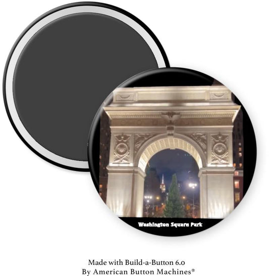 Washington Square Park at Night Magnet - Magnets and Memories