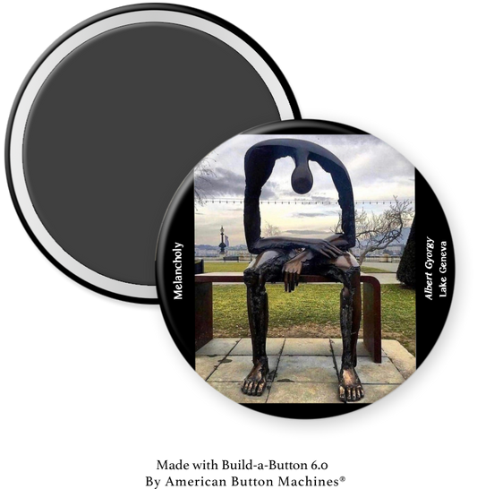Refrigerator magnet by Magnets and Memories featuring a melancholic theme symbolizing feelings of emptiness.