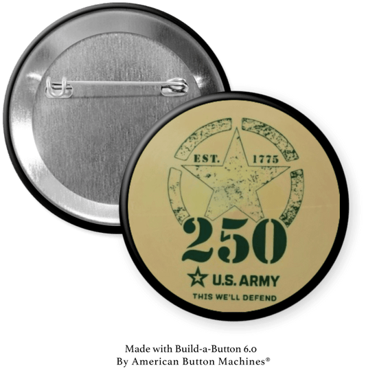 Army 250th Birthday refrigerator magnet featuring "This We’ll Defend 1775" design by Magnets and Memories.