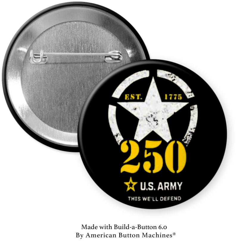 Army 250th Birthday refrigerator magnet from Magnets and Memories showcasing "This We’ll Defend" design with army emblem.