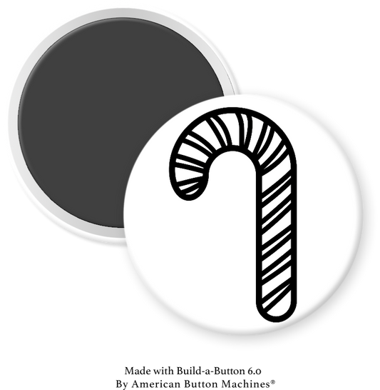 Candy Cane   to Color - Magnets and Memories 