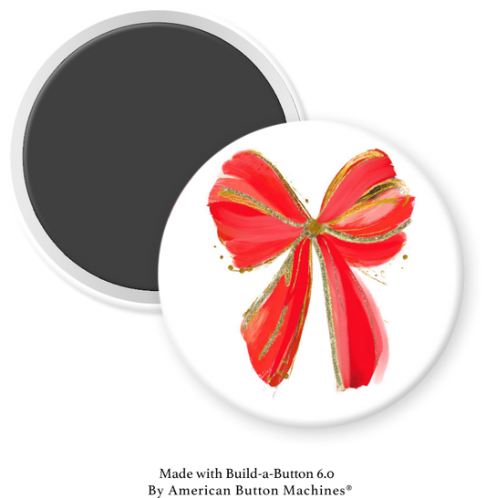Charming, Large Red Bow - Magnets and Memories 