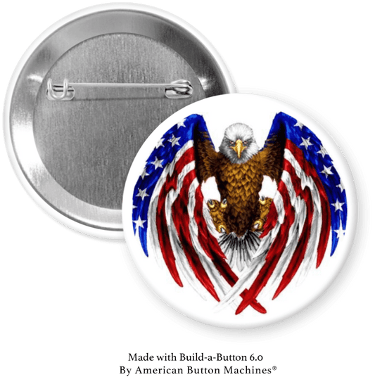 Eagle with American Flag as Wings - Magnets and Memories
