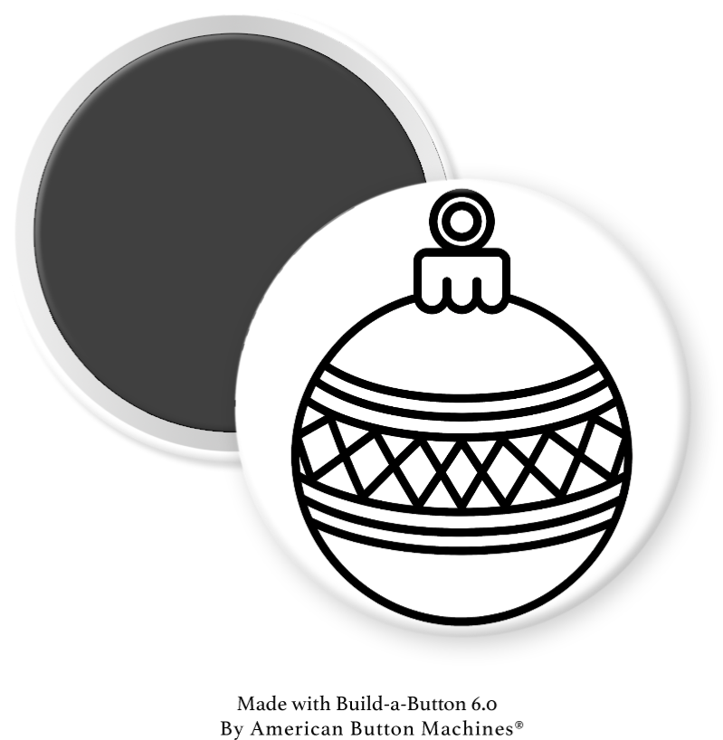 Colorful Ornament B refrigerator magnet by Magnets and Memories, decorative magnetic ornament for kitchen or fridge.