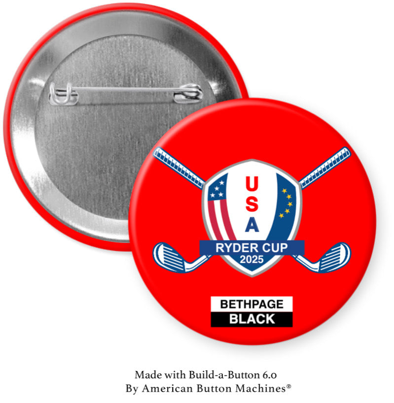 Refrigerator magnet featuring Ryder Cup Golf 2025 at Bethpage Black, made by Magnets and Memories, showcasing golf tournament imagery.