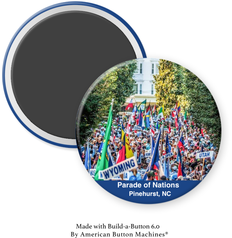 Refrigerator magnet featuring The Parade of Nations U.S. Kid’s Golf Championship by Magnets and Memories.