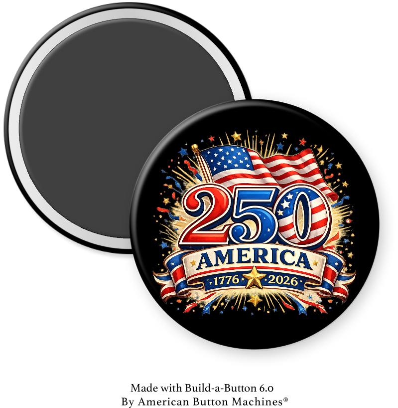 USA 250th Birthday 1976-2026 America Fireworks - Magnets and Memories 