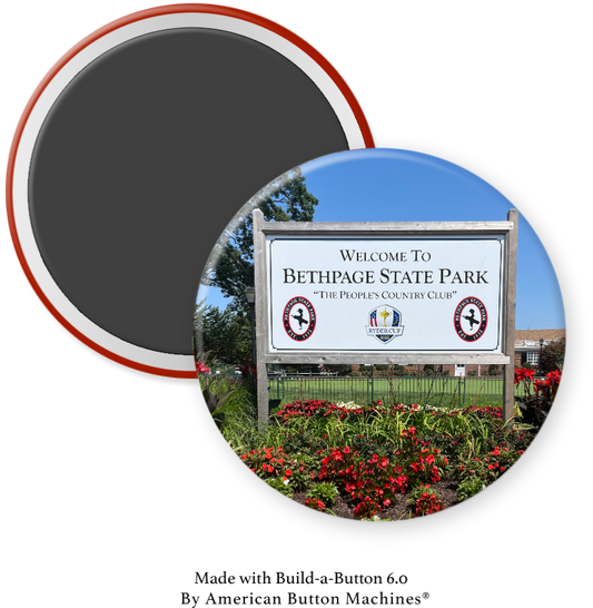 Welcome Sign at Bethpage Black - Magnets and Memories 