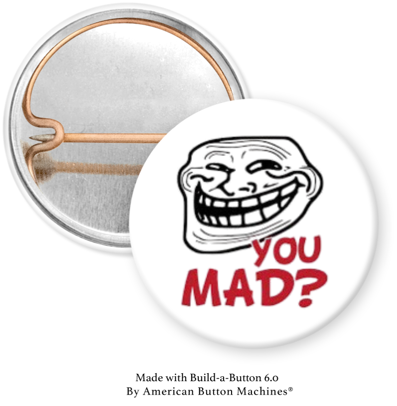 Colorful "YOU MAD?" refrigerator magnet by Magnets and Memories, features bold lettering on a magnetic surface.